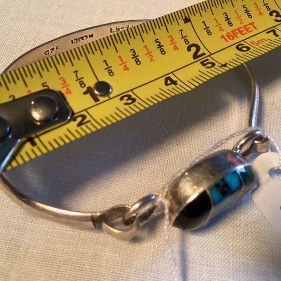 Turquoise, beautiful bracelet, signed Mexico 925 lovely lovely design - Picture 9 of 12